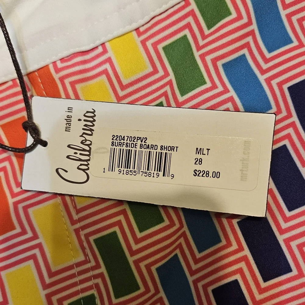 Mr. Turk Surfside Board Short Men's Swimsuit Size 28 / XS - Picture 4 of 7